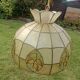 Mother-of-pearl and brass pendant light
