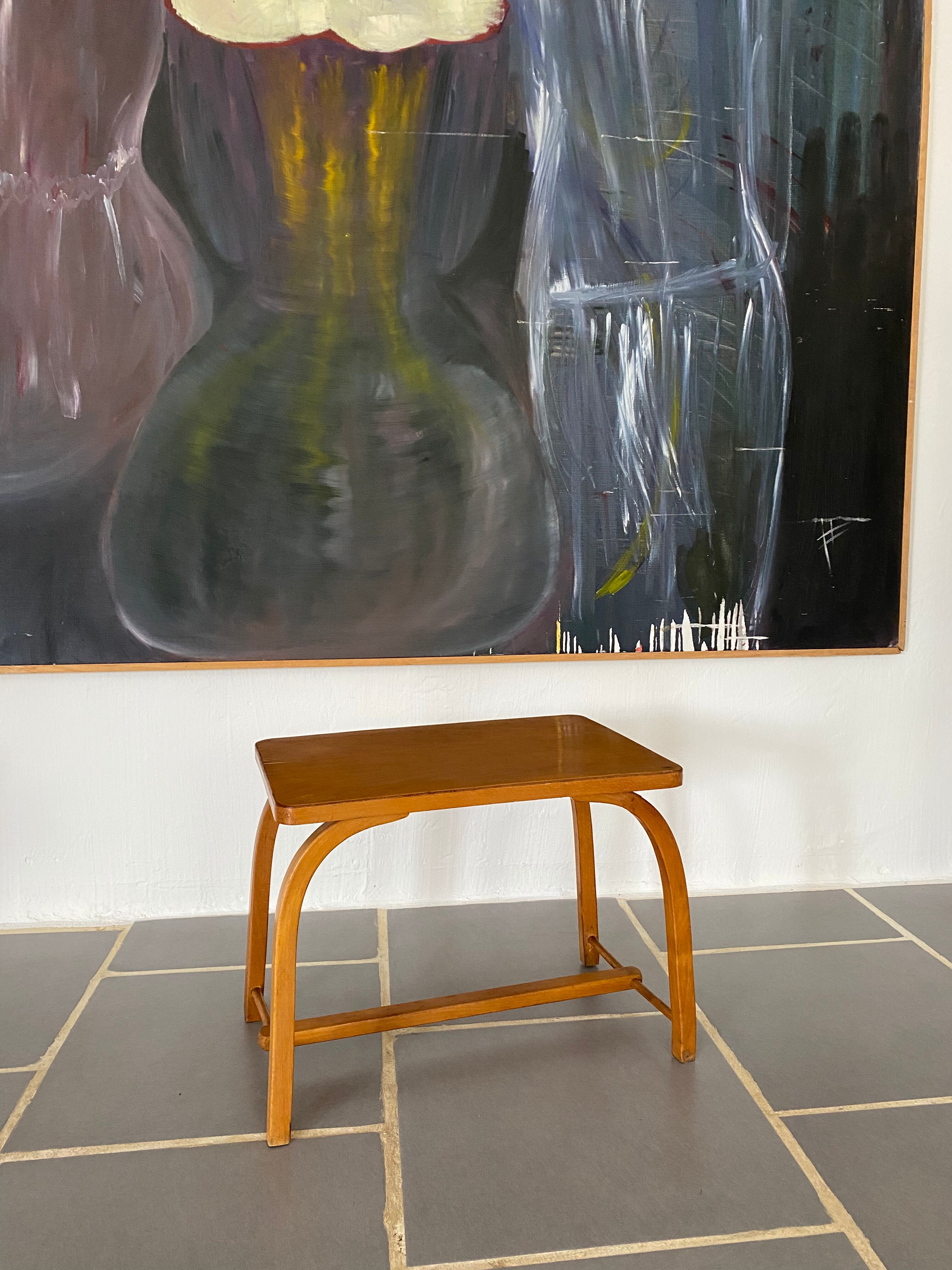 Table basse vintage bois courbey
