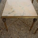 table gigogne laiton et onyx