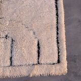 White Marmoucha Moroccan rug - 200 x 148 cm