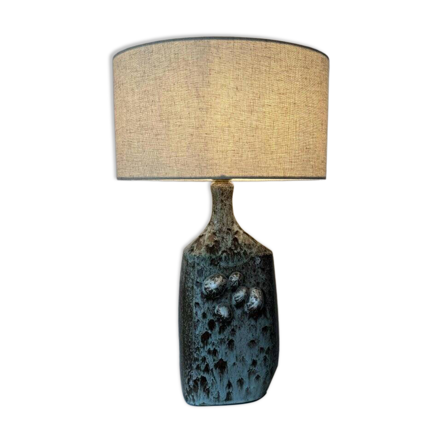 Danish studio ceramic lamp foot, 1960s