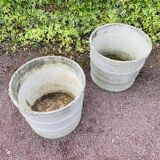 Pair of large fiber cement planters