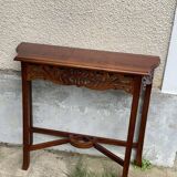 Vintage carved wooden console and aesthetics