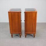 Art Deco Pair of Bedside Tables, 1930s, Czechoslovakia