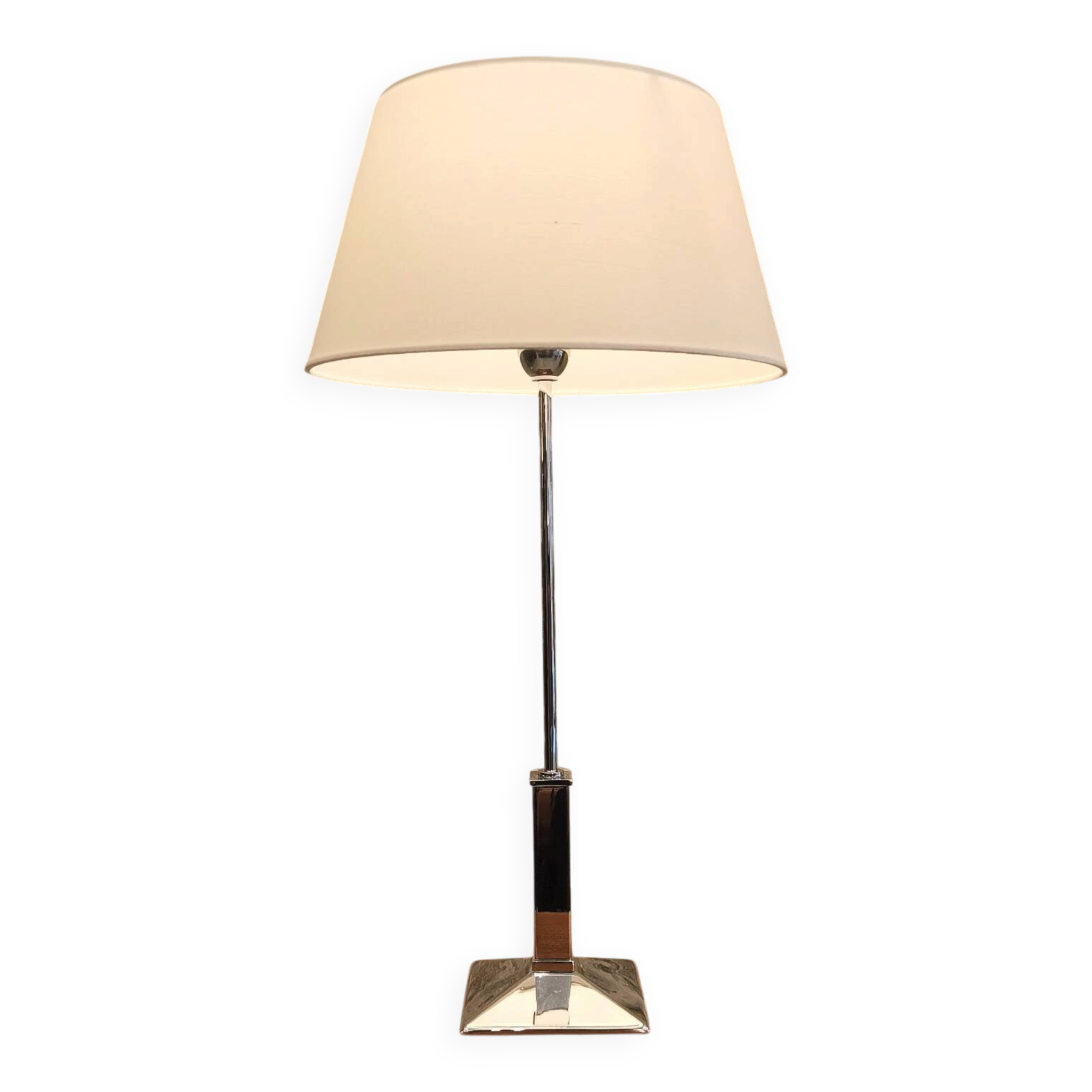 Chrome metal lamp, neoclassical