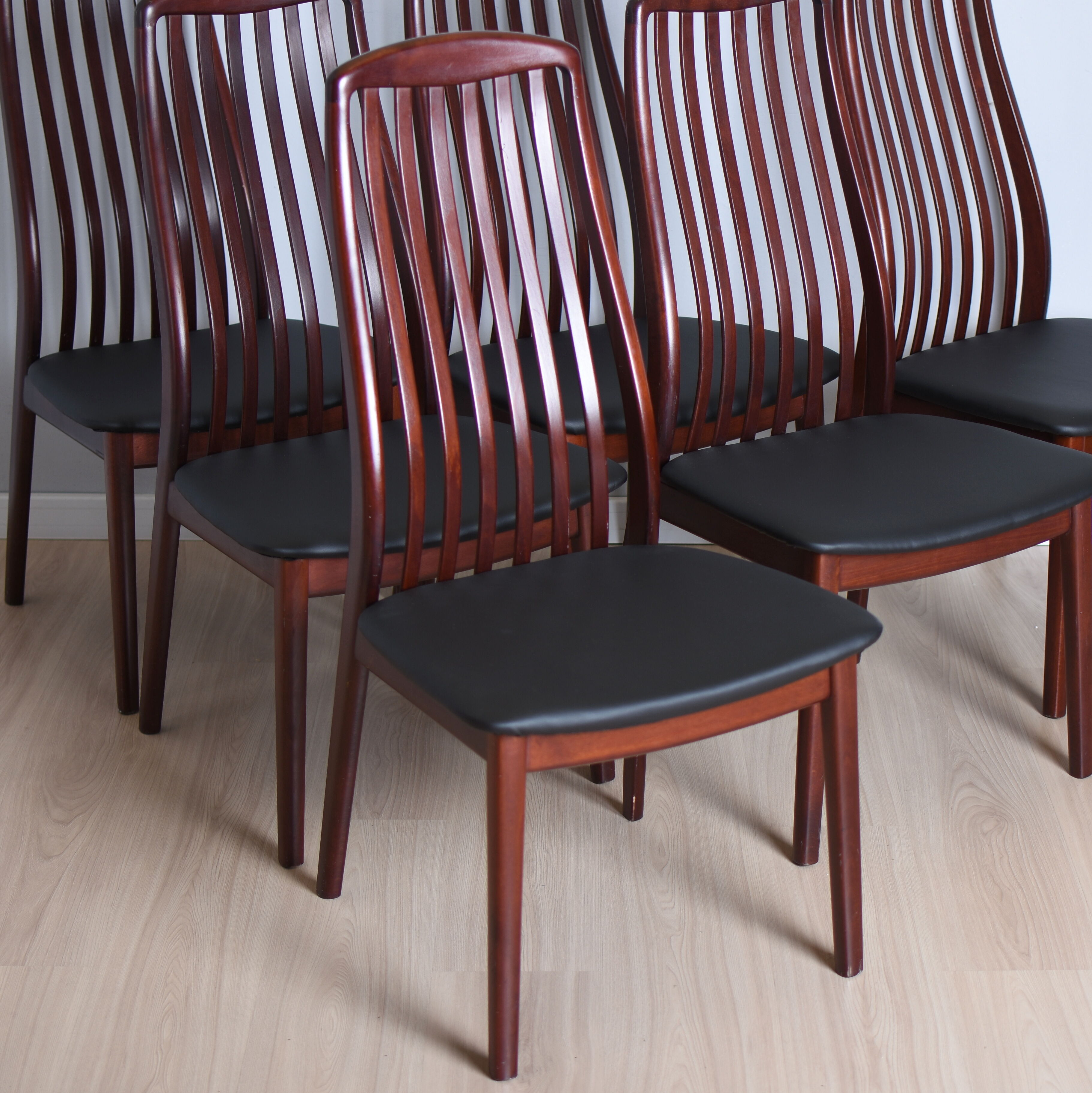 six chairs made in denmark in the 80s/90