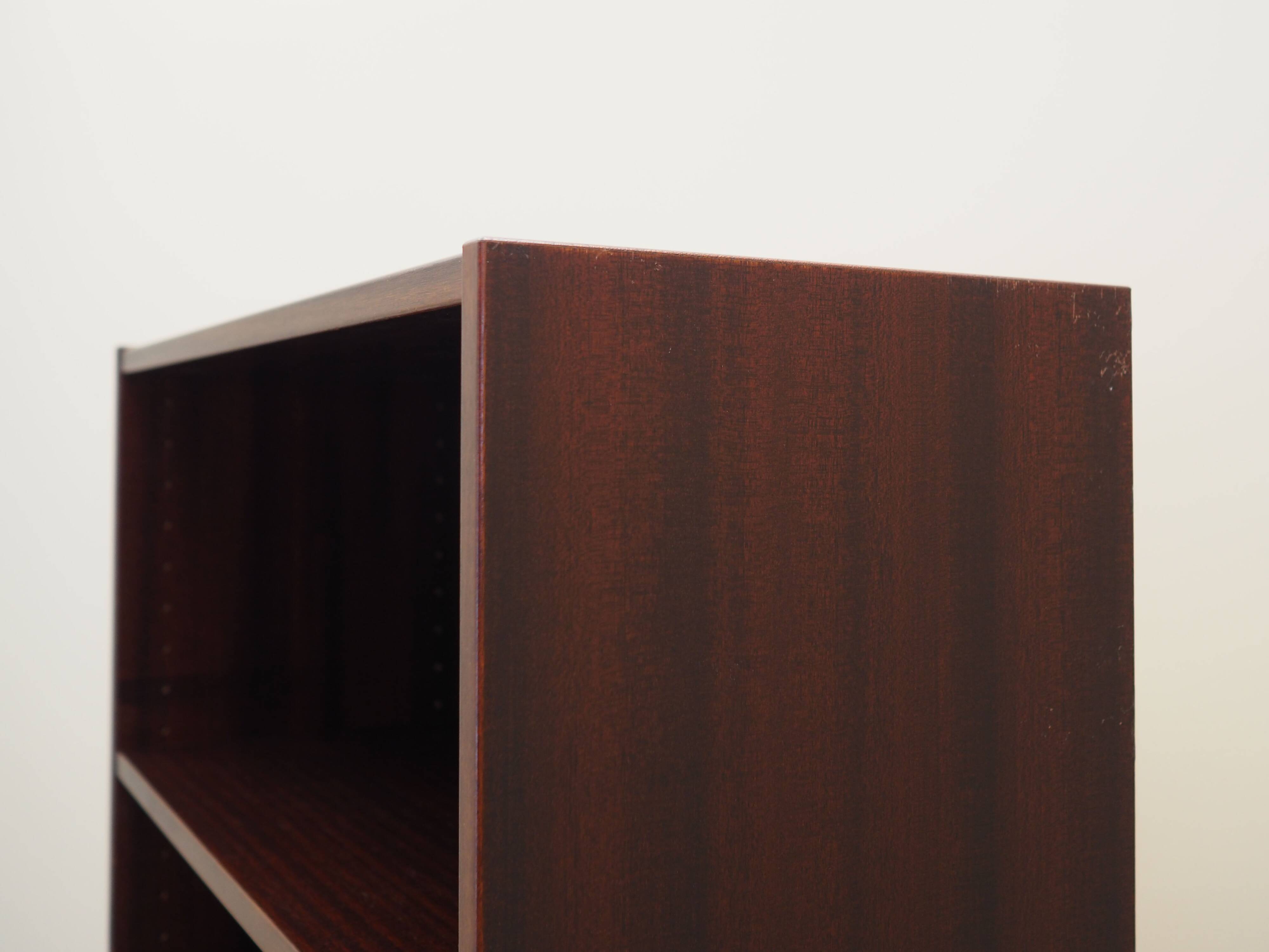 Mahogany bookcase, Danish design, 1970s, production: Denmark