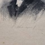 Eugène Abot (1836-1894) Etching - Portrait of a woman