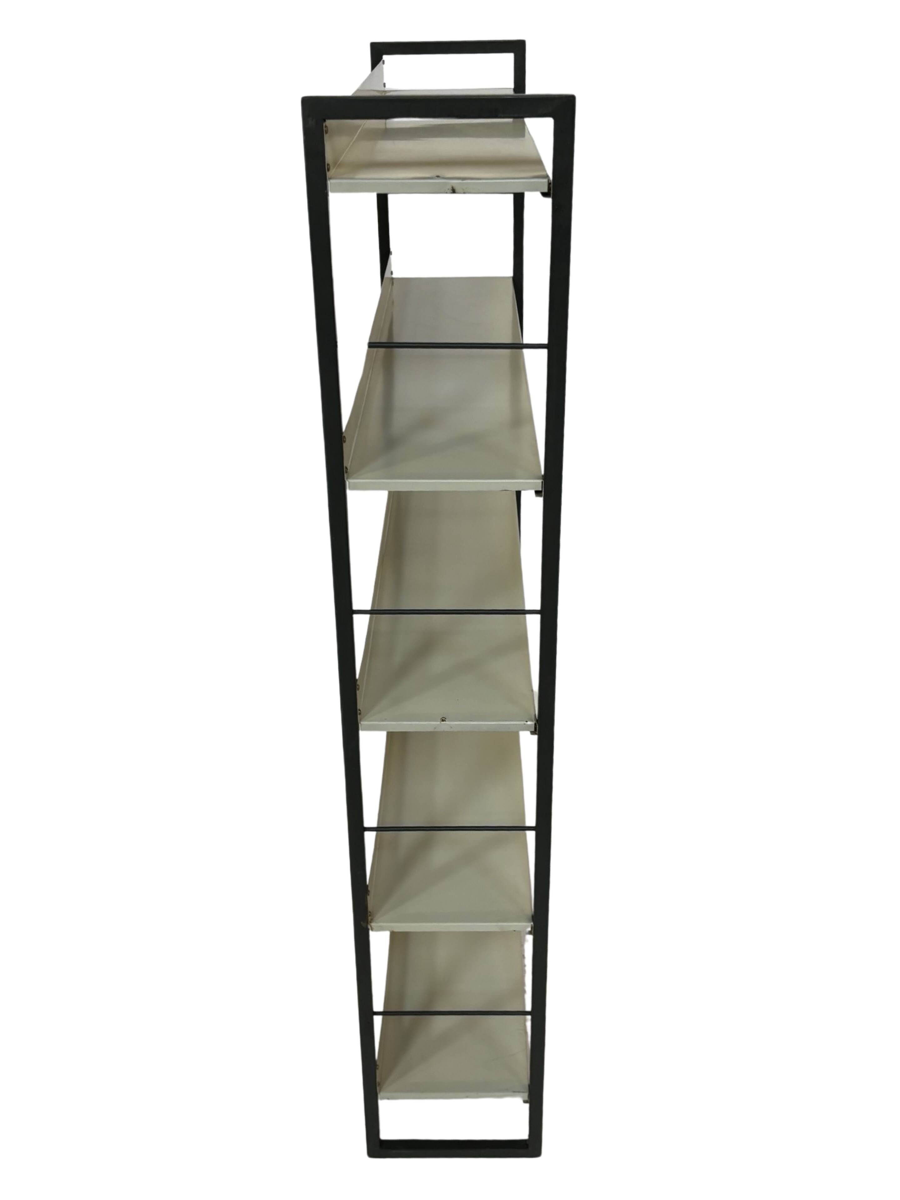 Tomado shelving unit Free standing in metal and gray - 1960s Dutch Design