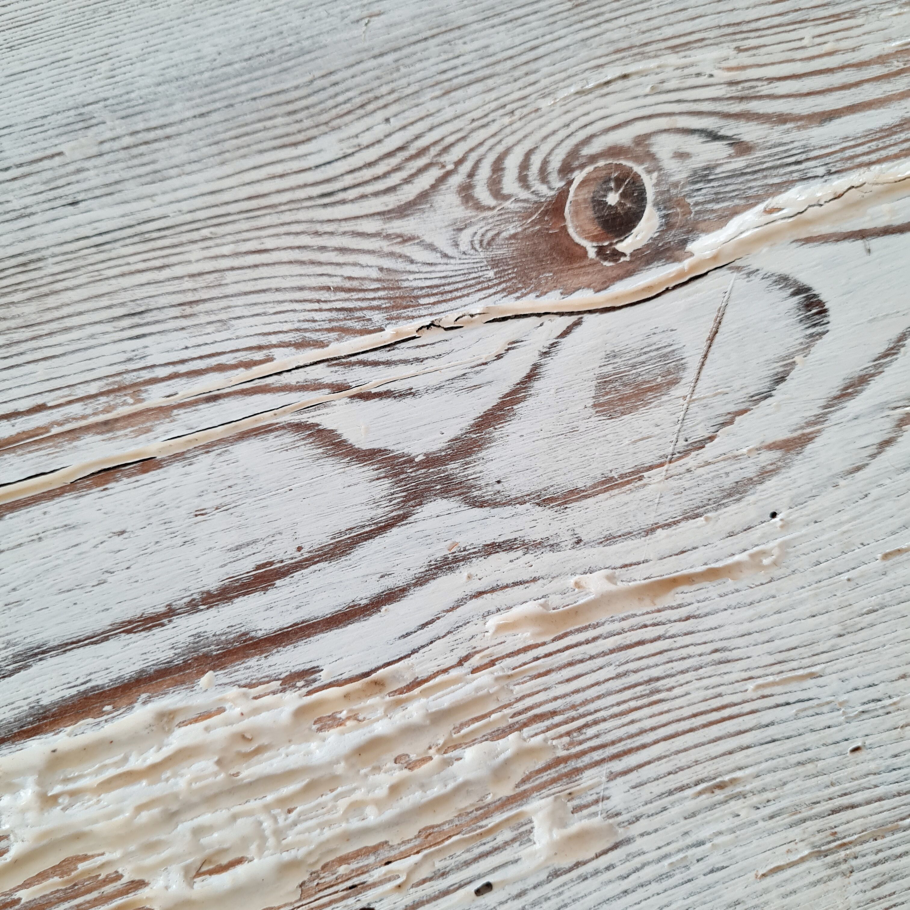 Table basse de ferme en bois piétement vert