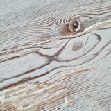 Wooden farmhouse coffee table green base