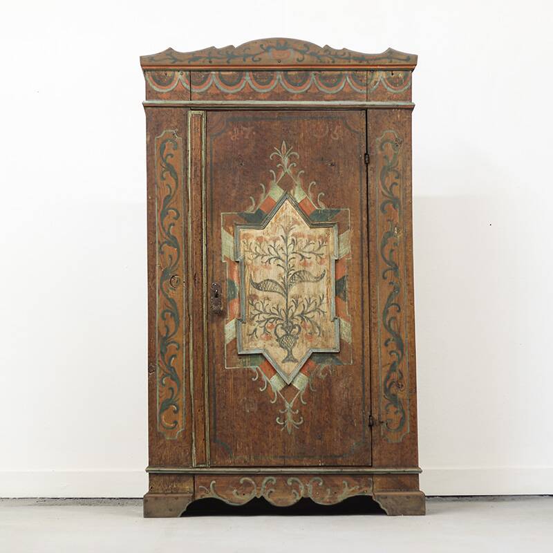 Folk art painted bridal wardrobe