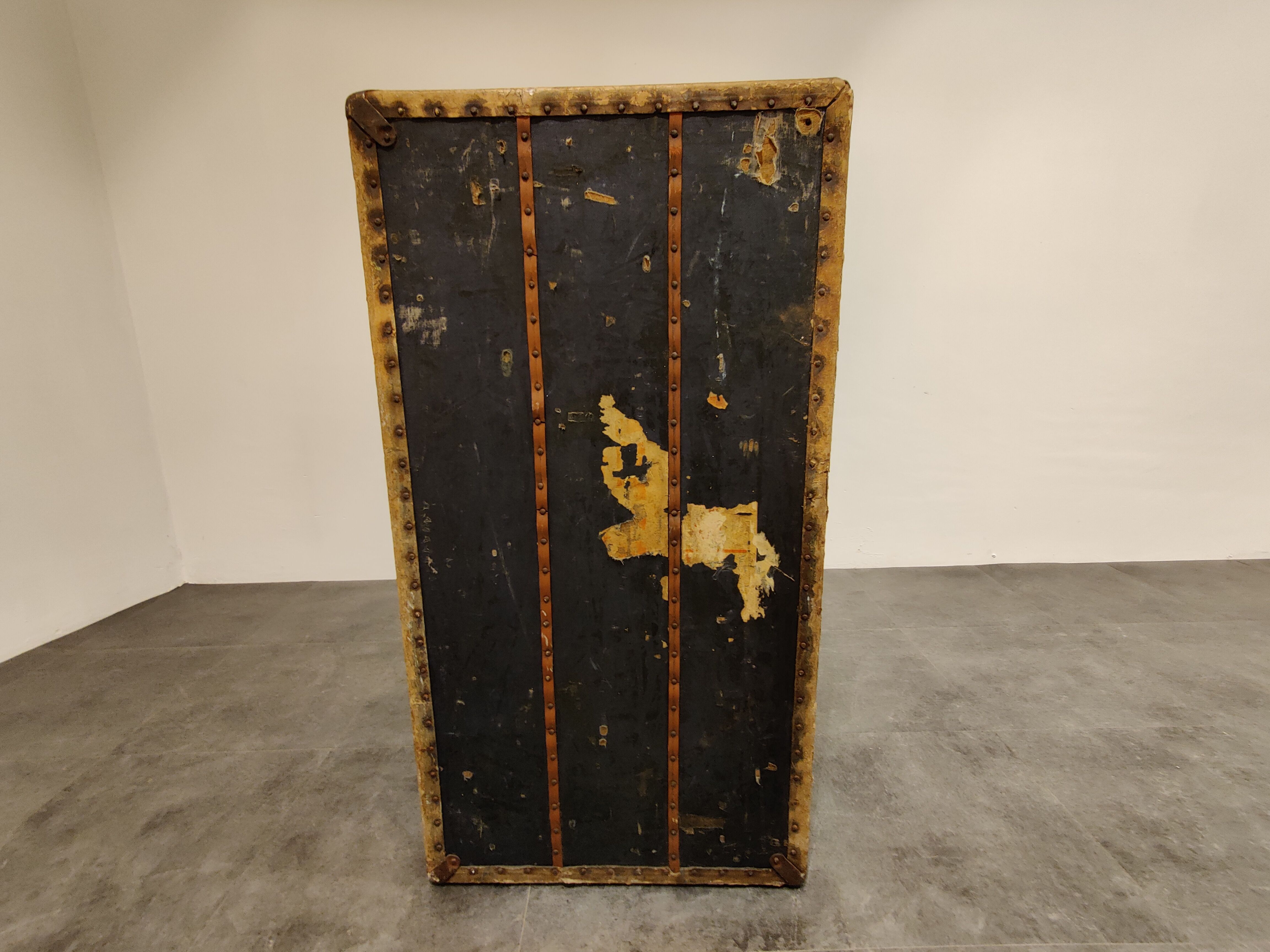 Antique steamer trunk by innovation, 1930s