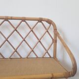 Rattan wall shelf