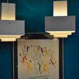 Pair of Scandinavian hanging lamps Hans Agne Jakobsson C896, Sweden 1960