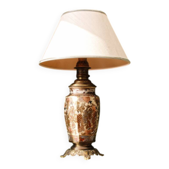 Satsuma ceramic lamp, 19th century