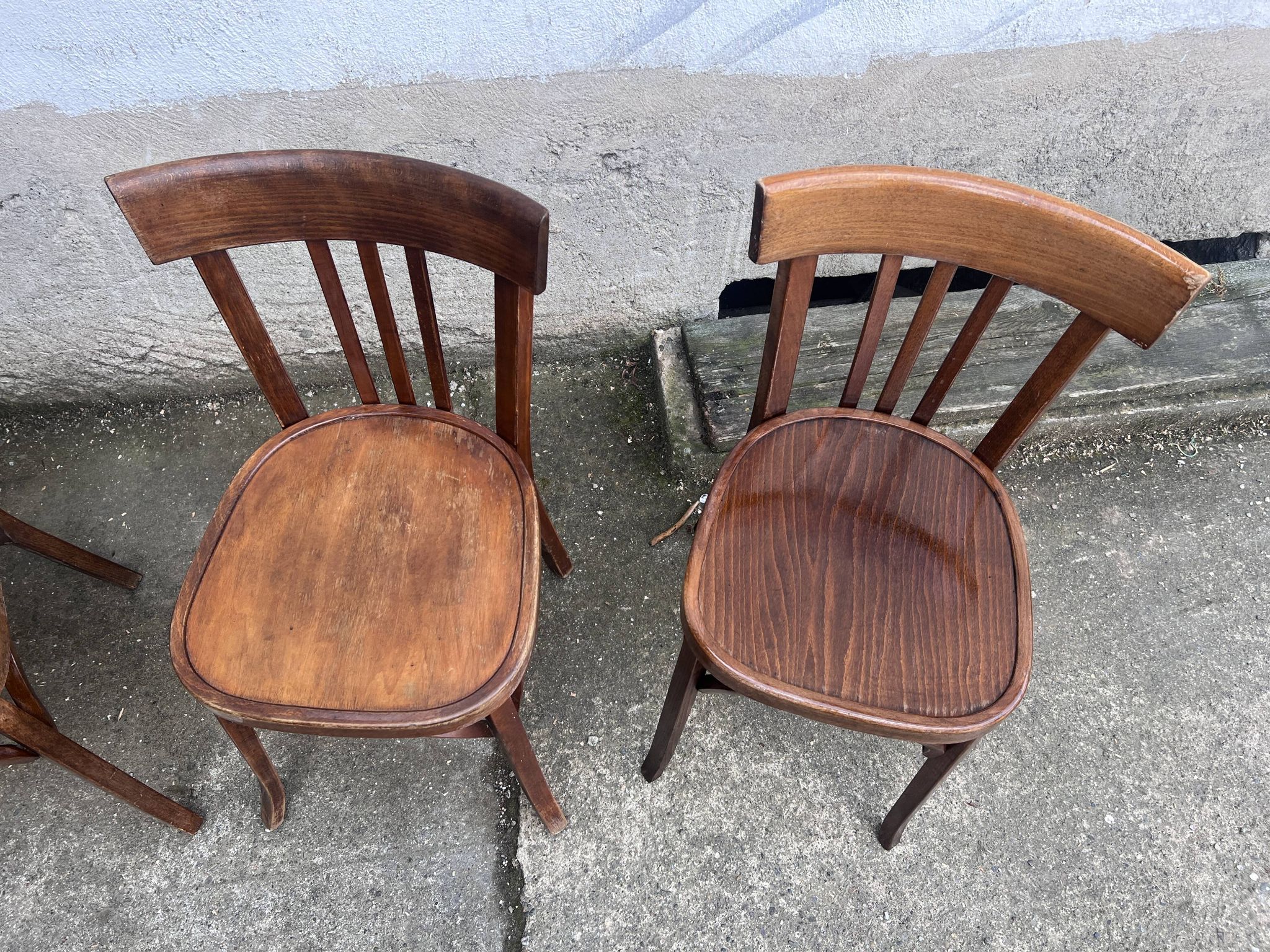 Lot 4 baumann chairs - bistro bar brasserie bohème vintage 1950 old