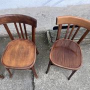 Lot 4 baumann chairs - bistro bar brasserie bohème vintage 1950 old