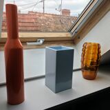 Sky blue geometric vase