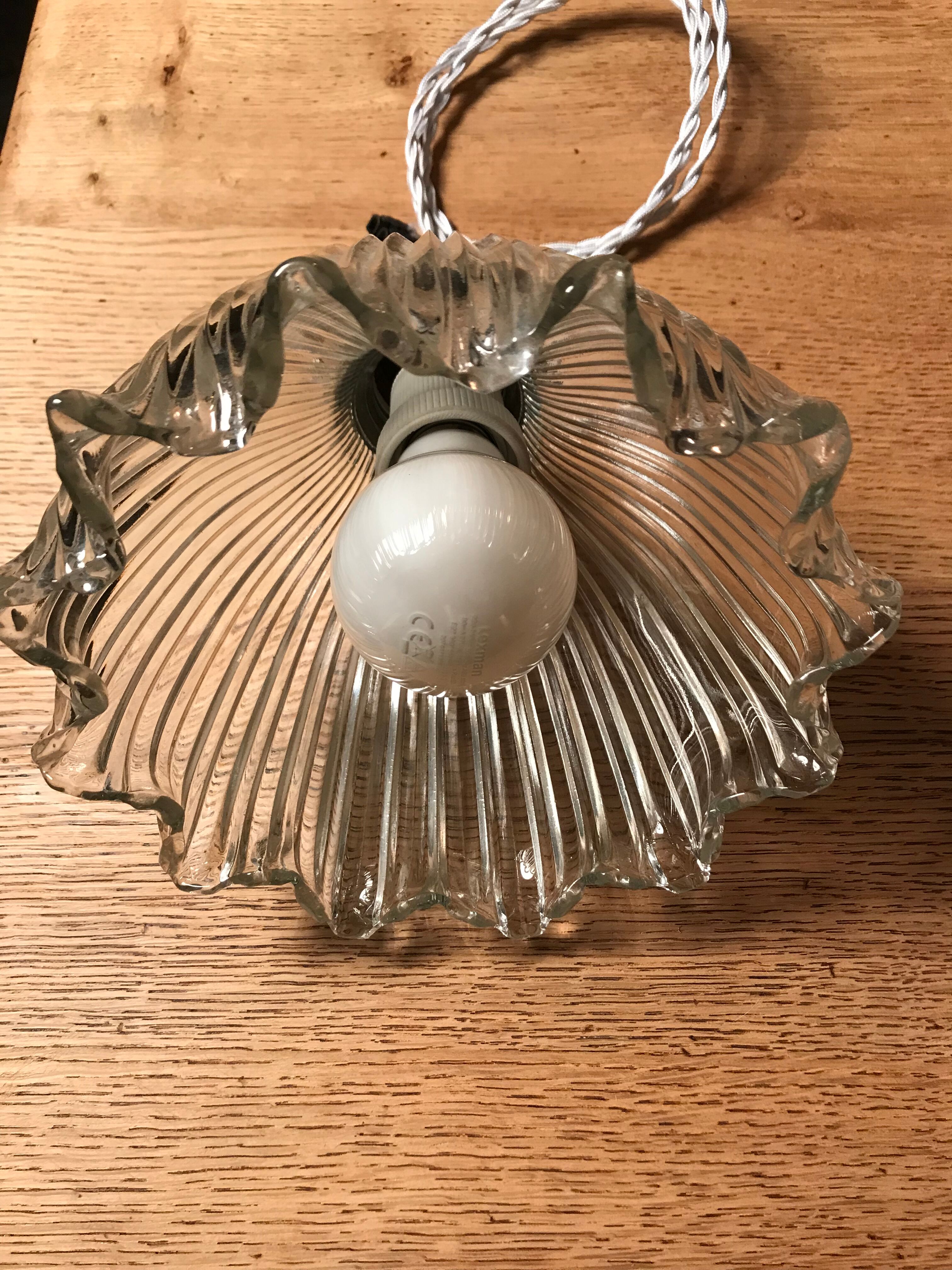 Vintage Holophane pendant lamp 1940