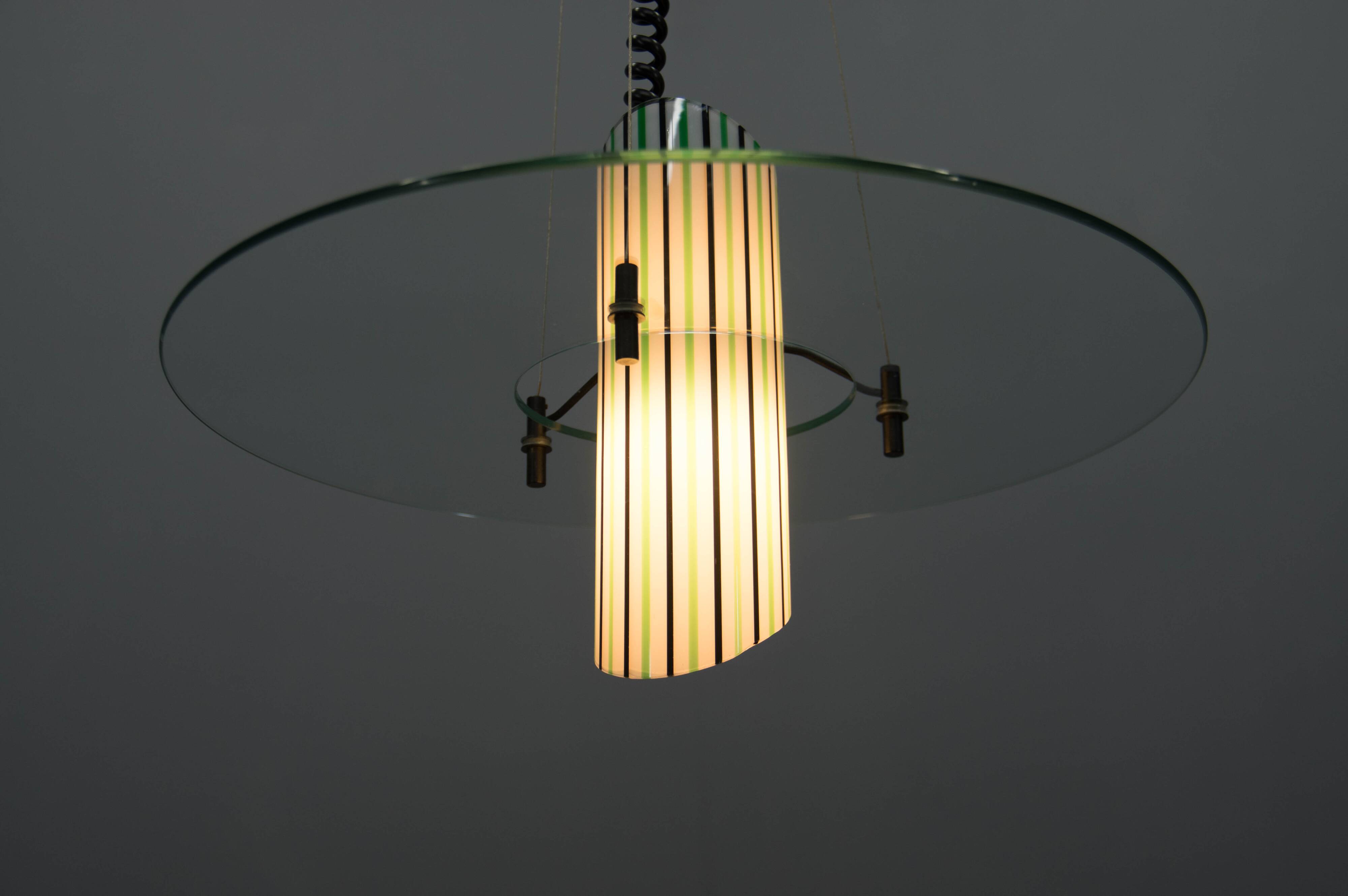 Italian Glass Chandelier, 1980s