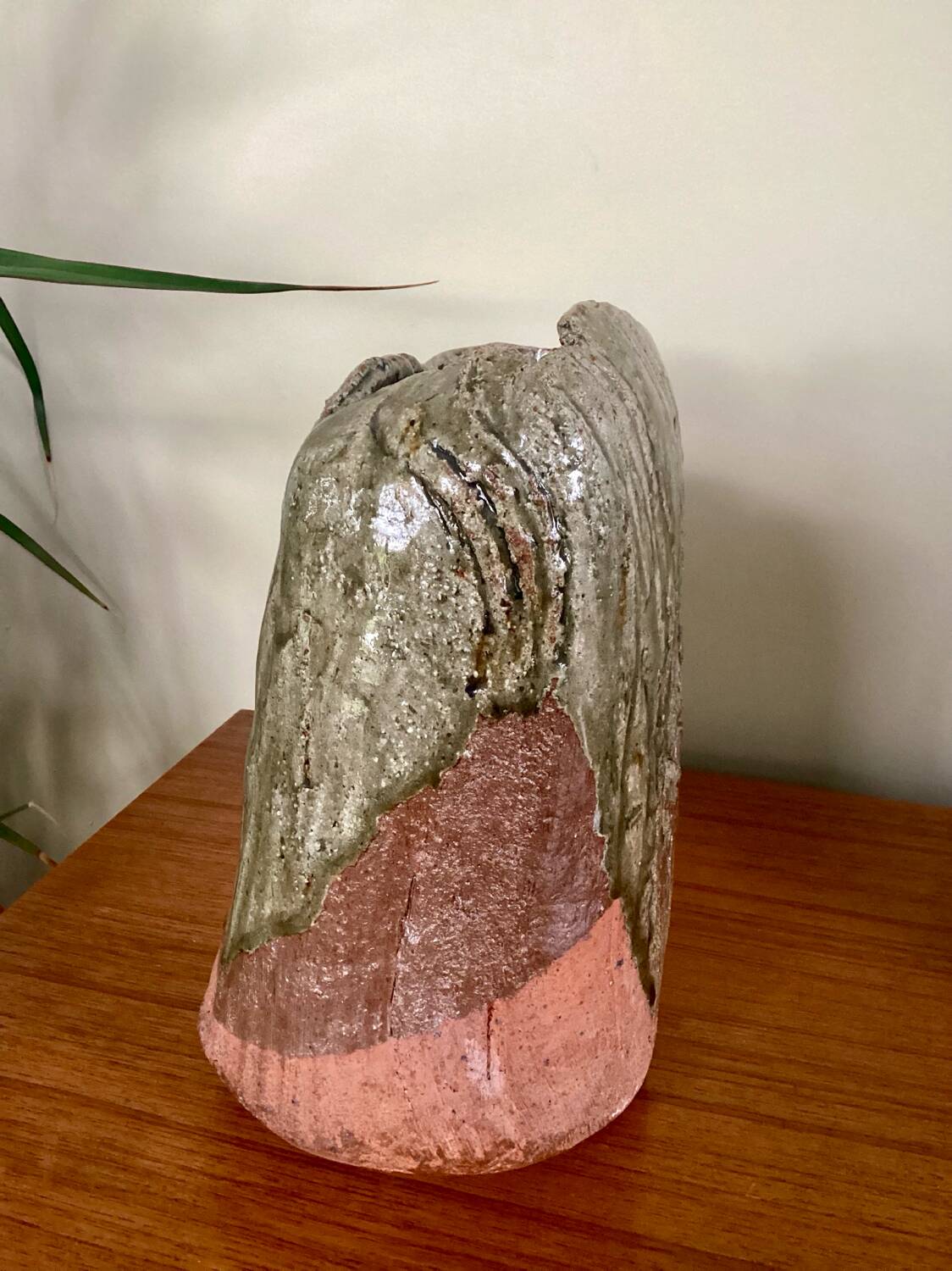 Glazed terracotta vase