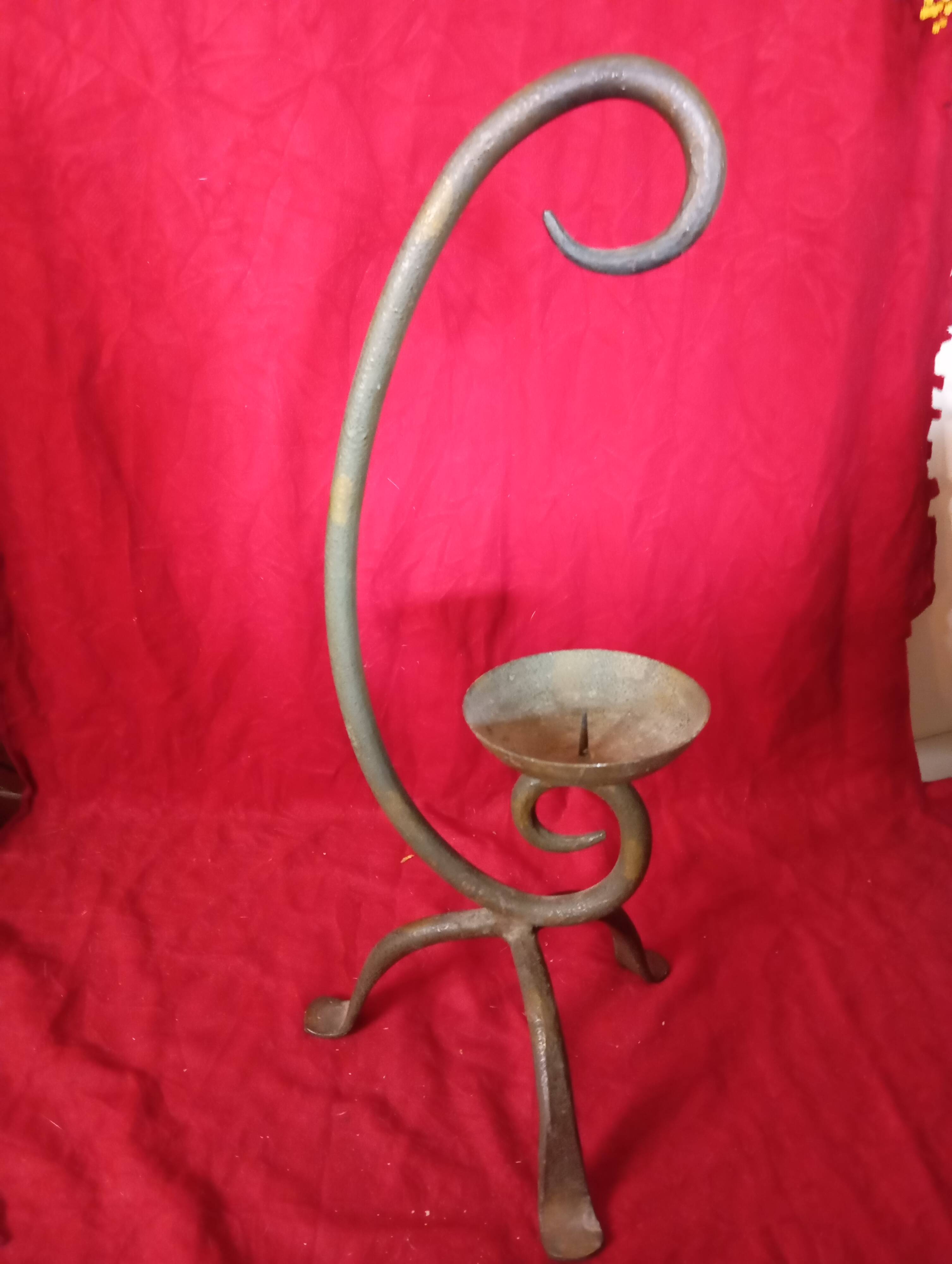 Wrought iron candle holder