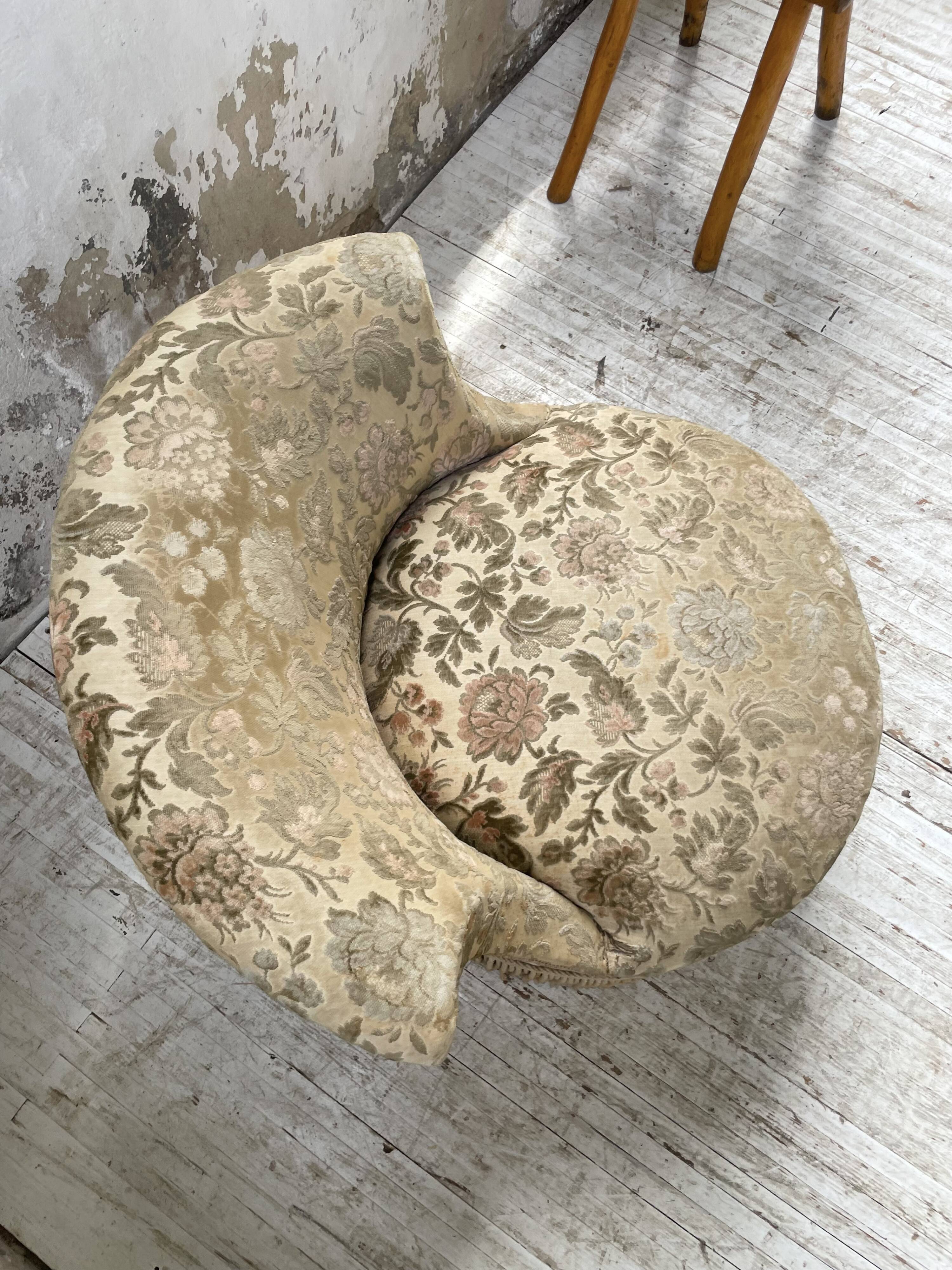 Fauteuil napoléon fleuri XIXème