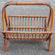 Porte-revue en rotin, années 60