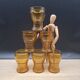 Set 6 verres ambrés italiens