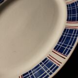 Oval dish Fécamp Badonviller 1900 blue red