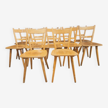 Set of 12 bistro chairs 1970