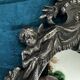 Rare pair of mirror sconces with putti. Napoleon III / Art Nouveau ~
