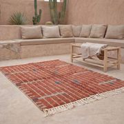 Handmade traditional artisanal Moroccan Atlas rug, size 140/260 cm.