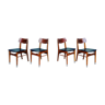 Série de 4 chaises scandinave en teck vintage 1960