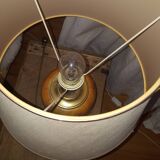 Lamp  dolphin, leather and brass