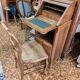 Set consisting of a small scriban desk and its antique chair.