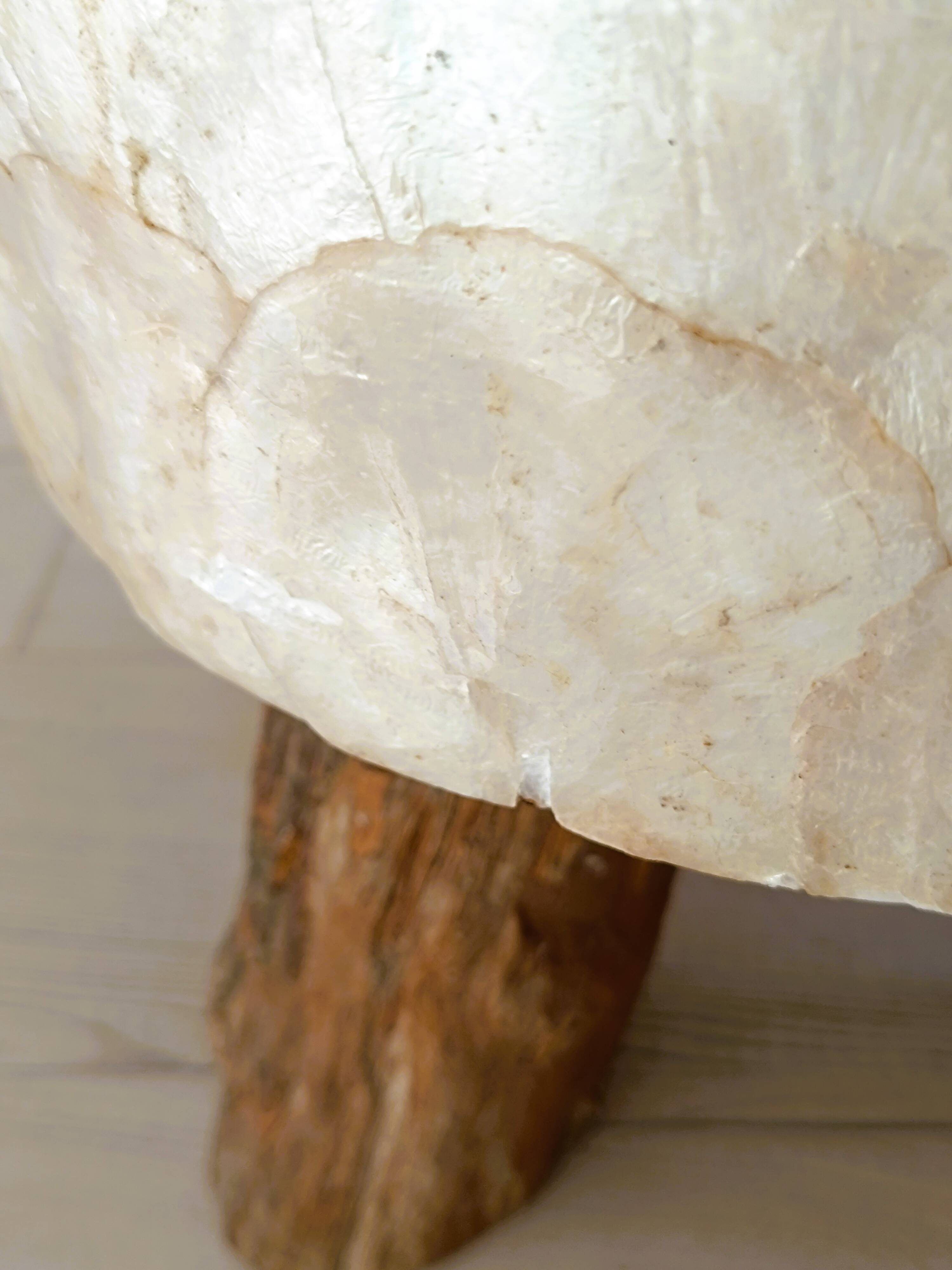 Capiz Tripod Round Stool