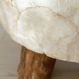Capiz Tripod Round Stool