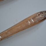 12 art deco table knives silver metal 25 cm monogram AR