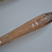 12 art deco table knives silver metal 25 cm monogram AR