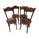 Suite of 4 chairs Bistrot Mundus Joseph Hoffmann Austria Bielitz year 1908