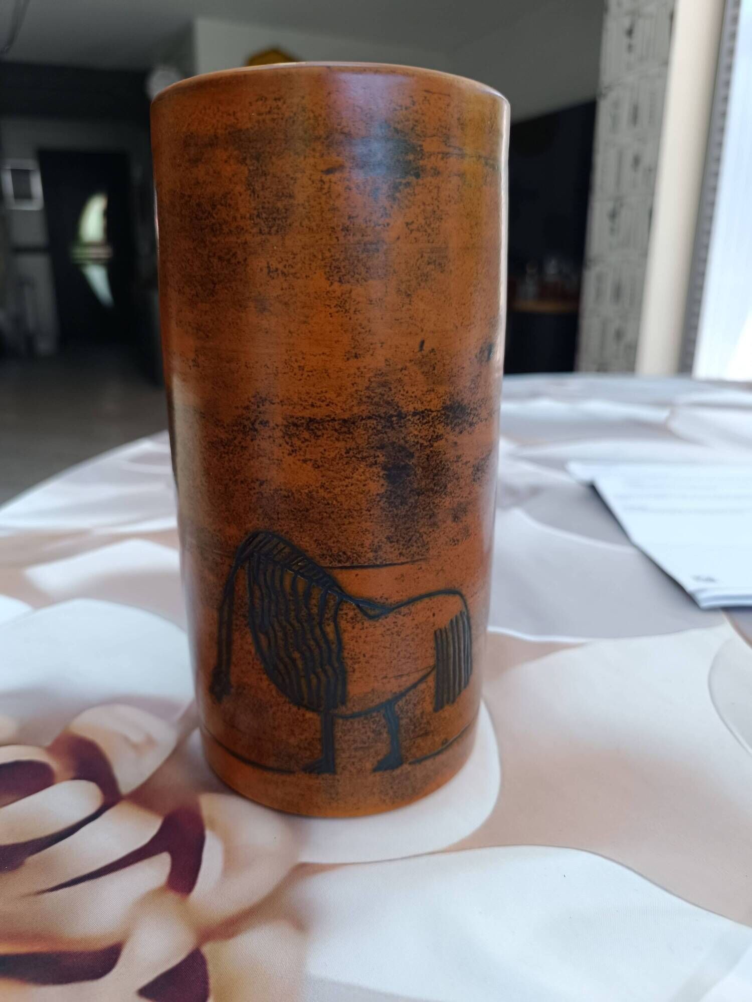 Cylindrical vase J. Blin / cylindrical vase Roger Capron