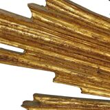 Large Deknudt Sunburst Gold Leaf Sun Mirror Sixties