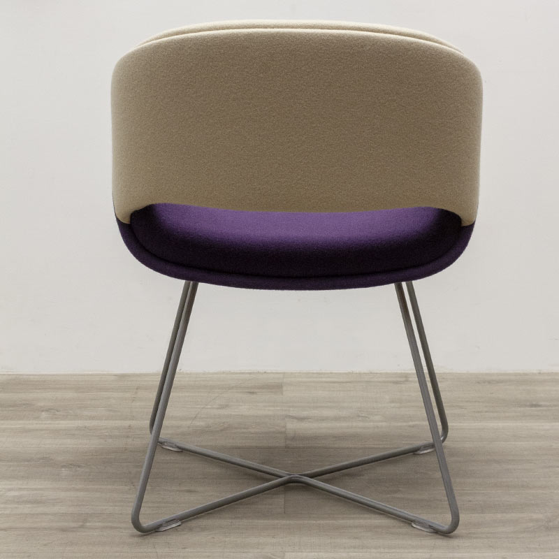 Lounge chair orangebox beige and violet