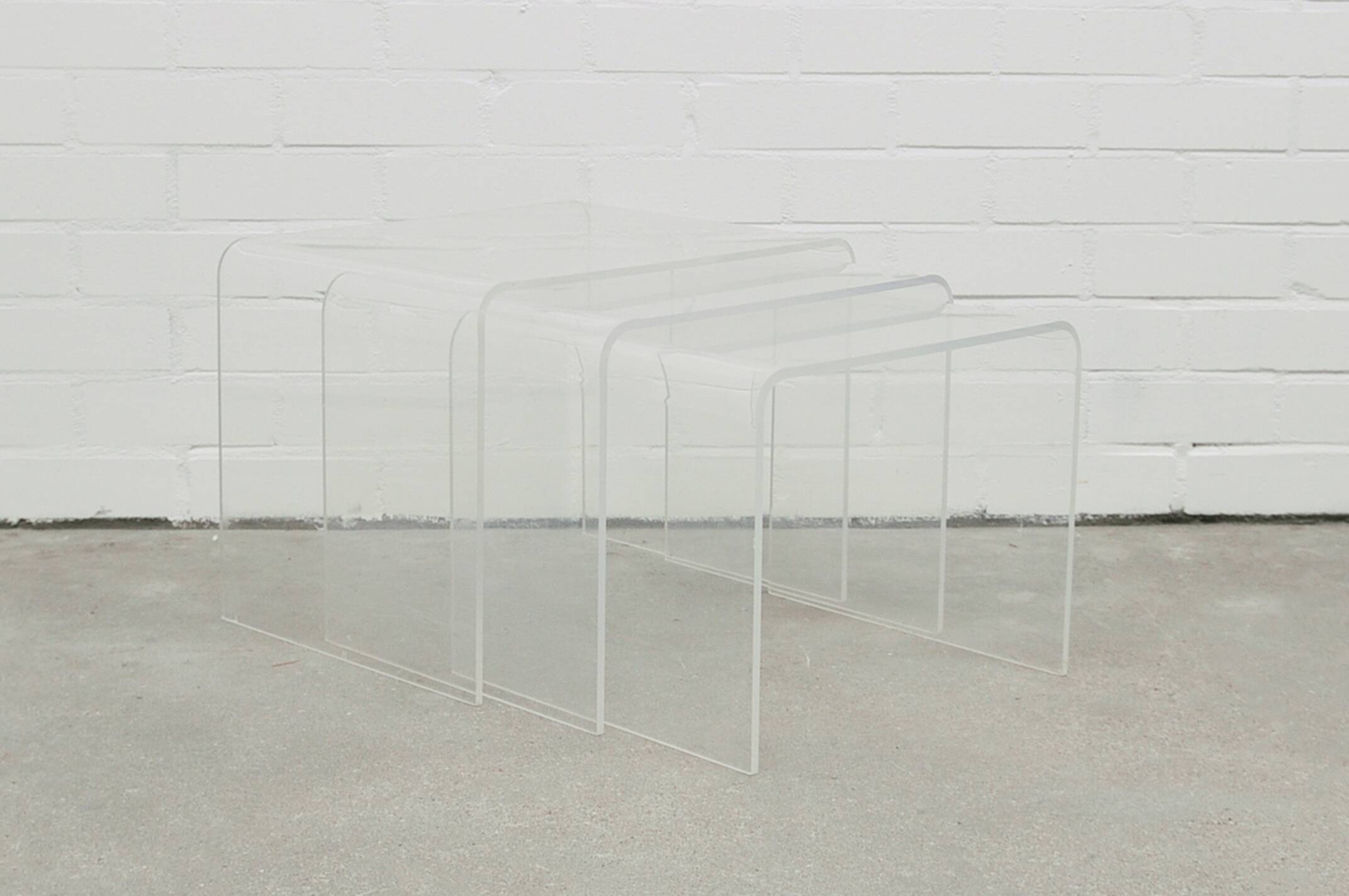 Set vintage en plexiglas x3