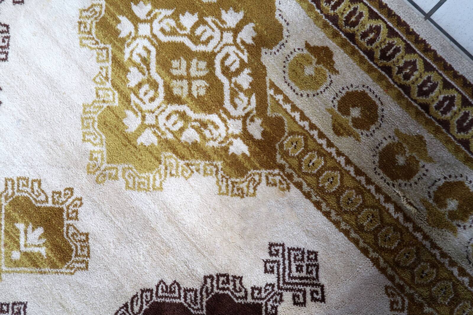 Tapis vintage français Savonnerie 242cm x 349cm - 1C1014