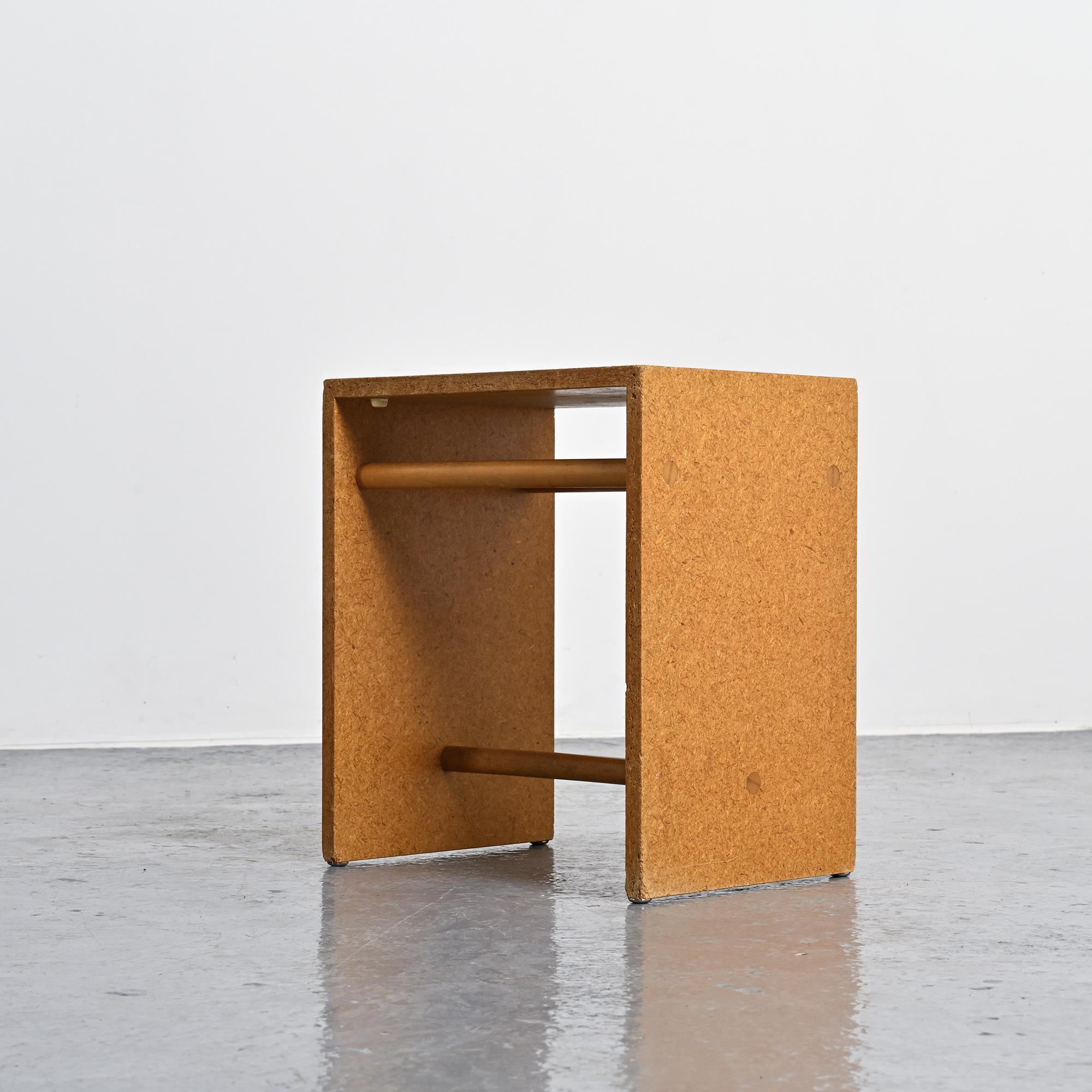 Stool in particle board by Max Bill, Ulm, around 1962