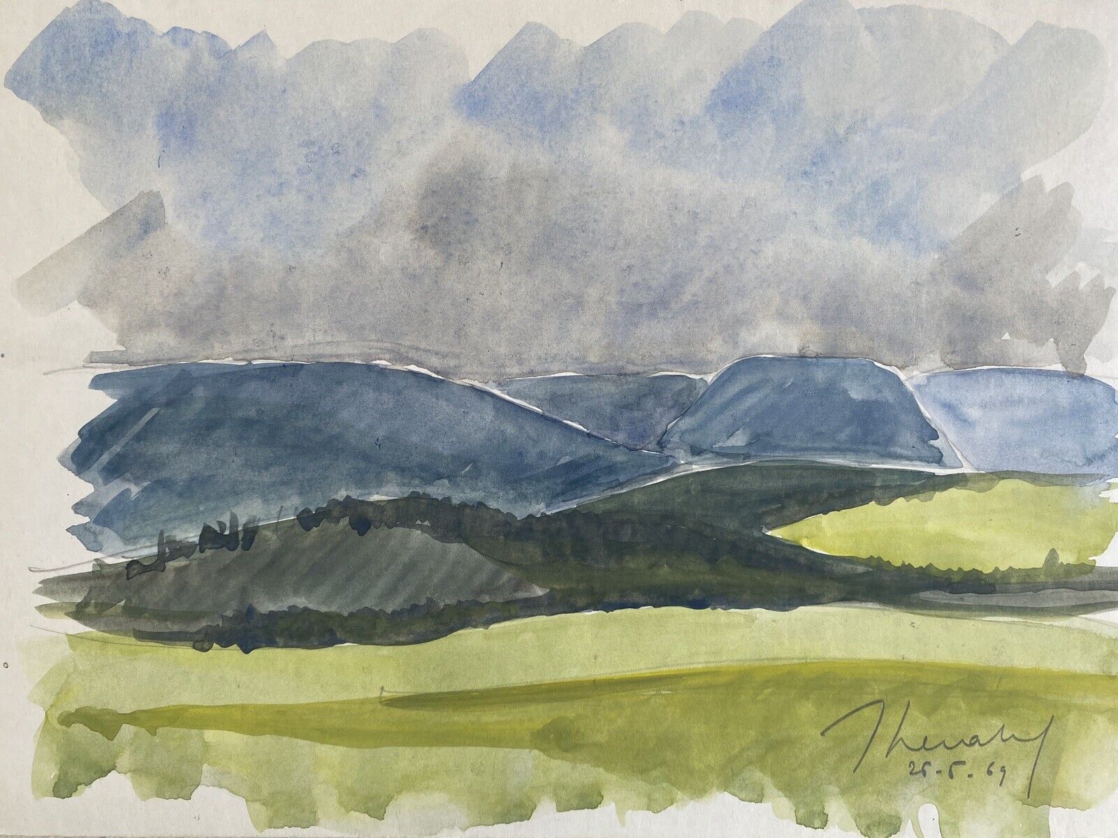 Table "estagnol beach" (var) jean-francois devaliere (1926-2021). biface