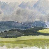 Table "estagnol beach" (var) jean-francois devaliere (1926-2021). biface